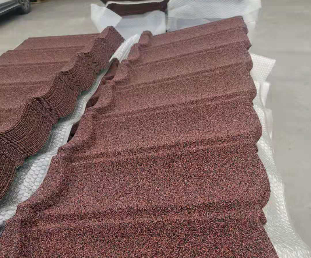 Color stone coated roofing